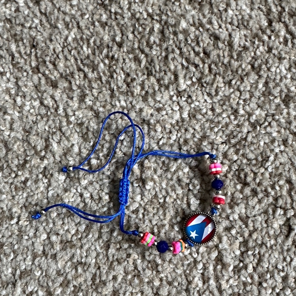 Colorful Beaded Puerto Rico adjustable Bracelet